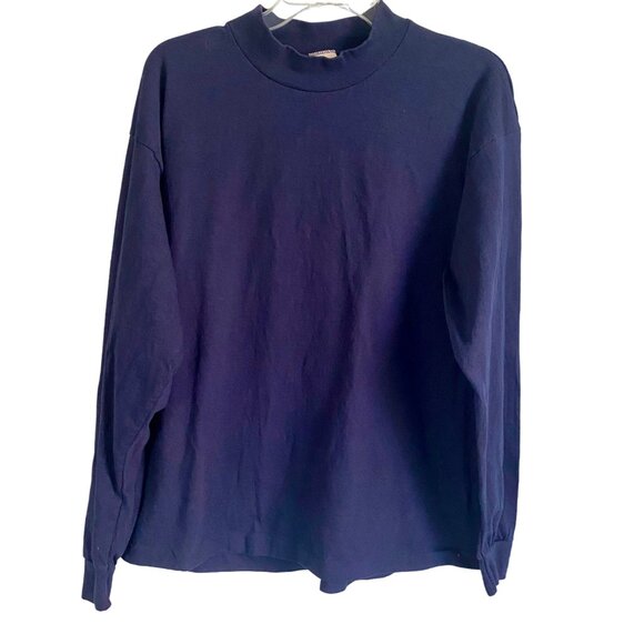 Northwest Territory Navy Blue Long Sleeve Mock Neck Shirt Men's Large - Picture 1 of 8